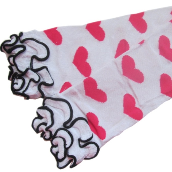 Other - BOGO Girls Valentine Pink Heart Ruffle Leg Warmers